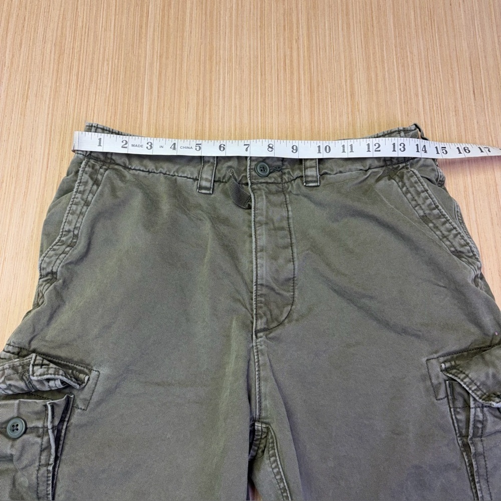 Abercrombie & Fitch Baggy Cargo Pants Mens 29x30(28) Green Retro Y2K Skater - Picture 2 of 8